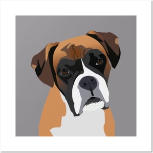 Adorable Boxer Dog Posters and Art